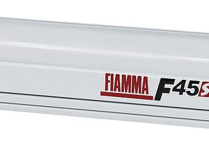 Nástenná markíza Fiamma F45 S 400 x 250 cm farba látky kráľovská sivá farba krytu polárna biela